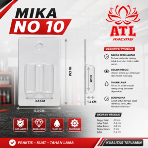 MIKA NO 10 - Mika kemasan/mika packing slot/mika packing universal - 1000 PCS