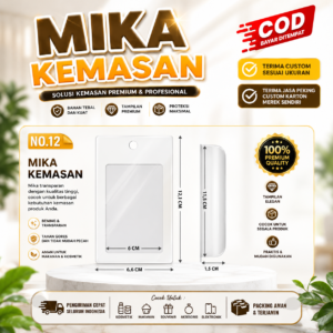 MIKA NO 12 - Mika kemasan/mika packing slot/mika packing universal - 1000 PCS