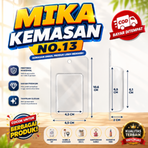 MIKA NO 13 - Mika kemasan/mika packing slot/mika packing universal - 1000 PCS