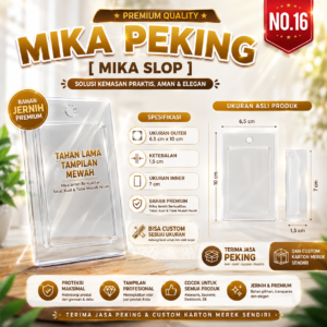 MIKA NO 16 - Mika kemasan/mika packing slot/mika packing universal - 50 PCS