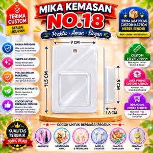 MIKA NO 18 - Mika kemasan/mika packing slot/mika packing universal - 1000 PCS