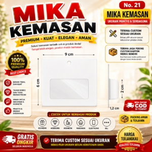 MIKA NO 21 - Mika kemasan/mika packing slot/mika packing universal - 50 PCS