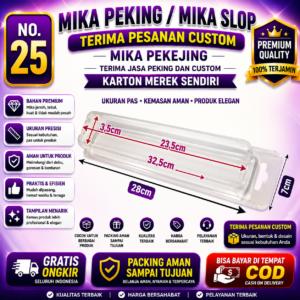 MIKA NO 25 - Mika kemasan/mika packing slot/mika packing universal - 50 PCS
