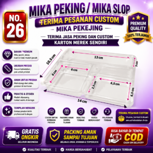 MIKA NO 26 - Mika kemasan/mika packing slot/mika packing universal - 50 PCS