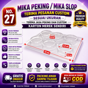 MIKA NO 27 - Mika kemasan/mika packing slot/mika packing universal - 50 PCS