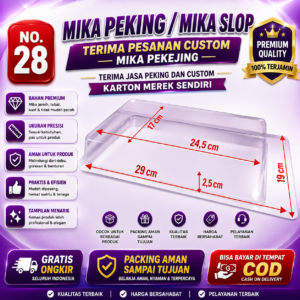MIKA NO 28 - Mika kemasan/mika packing slot/mika packing universal - 1000 PCS
