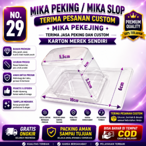 MIKA NO 29 - Mika kemasan/mika packing slot/mika packing universal - 1000 PCS