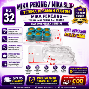 MIKA NO 32 - Mika kemasan/mika packing slot roller buat semua roller - 1000 PCS