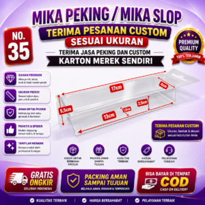MIKA NO 35 - Mika kemasan/mika packing slot/mika packing universal  - 50 PCS