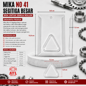 MIKA NO 41 (Segitiga Besar) - Mika kemasan/mika packing slot roller buat semua roller - 1000 PCS