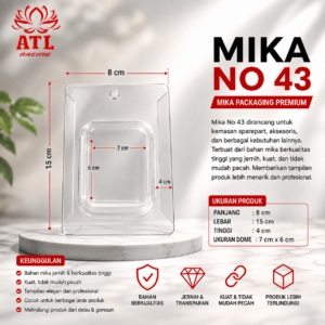 MIKA NO 43 - Mika kemasan/mika packing slot/mika packing universal - 1000 PCS