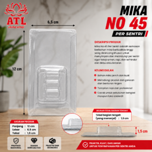 MIKA NO 45 - Mika kemasan/mika packing slot/mika packing universal - 1000 PCS