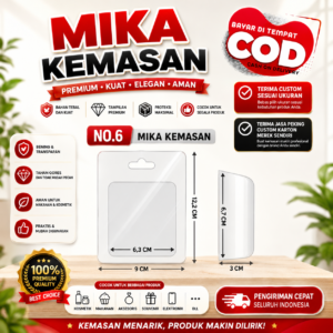 MIKA NO 6 - Mika kemasan/mika packing slot/mika packing universal - 50 PCS