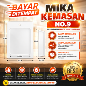 MIKA NO 9 - Mika kemasan/mika packing slot/mika packing universal - 50 PCS