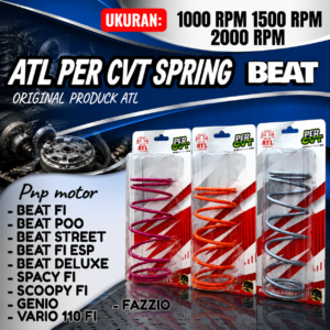 PER CVT BEAT CARBU - Scoopy Karbu/Spacy Karbu/Vario 110 Karbu 1.000 RPM (MERAH) - ATL RACING - 30 PCS
