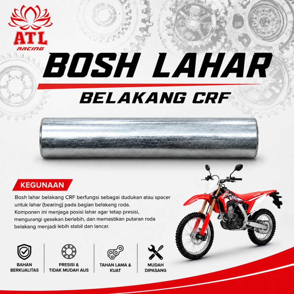BOSH LAHAR BELAKANG CRF 17-105 - ATL RACING - 1 PCS