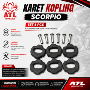 KARET KOPLING SCORPIO -  Vixion/Byson - ATL RACING - 10 SET
