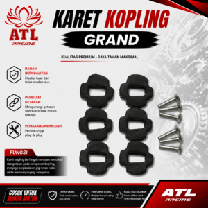 KARET KOPLING GRAND - Astrea Prima/Star/Honda C70/Astrea Legenda/Supra X 100/Supra Lama/Supra Fit/Fit New/Win 100/Kirana/Kharisma/Supra X 125 - ATL RACING - 10 SET