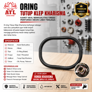SEAL ORING TUTUP KLEP KHARISMA - Supra X 125/Kirana/Revo FI/Blade FI/Super Cub C125 - ATL RACING - 1 PCS