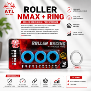 ROLLER RACING N-MAX 8 GRAM + RING - YAMAHA AEROX/M3/MIO Z/FILANO GEAR/FREEGO/X RIDE SEMUA 125 - ATL RACING - 1 SET